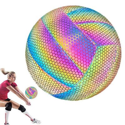 Reflective Colorful Volleyball Glowing PU Leather School