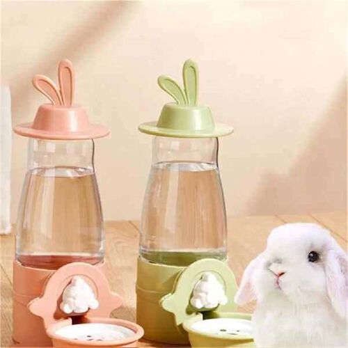 Leakproof Pet Water Dispenser 600ml Hanging Design Rabbit