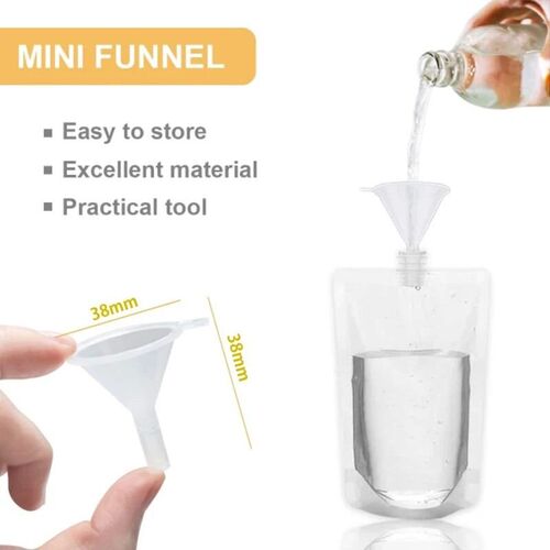 100ml-500ml  Travel Drink Spout Pouches Transparent Plastic