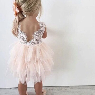 Summer Girl Dress White Scallop Girls Little Girls Princess