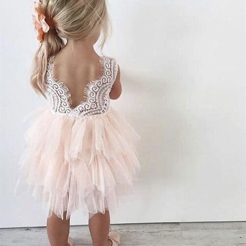 Summer Girl Dress White Scallop Girls Little Girls Princess
