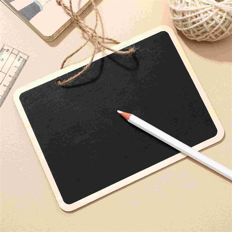 Chalk Board Sign Small Blackboard Sign 4Pcs Rectangular - 实物图