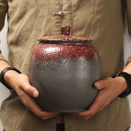 Large Capacity Tea Tank Retro Ceramic Nut Storage Cans