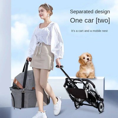 Aluminum Tube Pull Rod Pet Stroller Bag Separated Travel Car