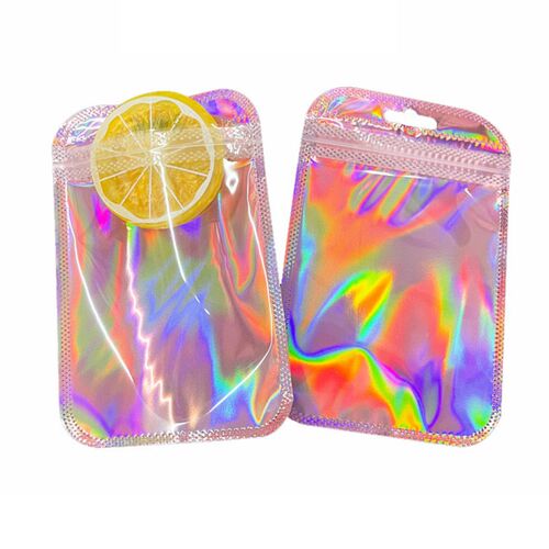 50pcs Iridescent Self Sealing OPP Bags Pouches Laser Iridesc