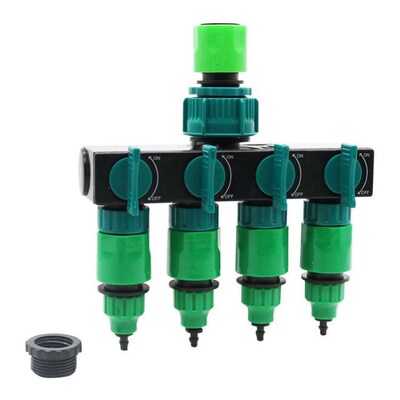 Garden Irrigation 4-way Tap Hose Splitter Garden Drip 4/7 or