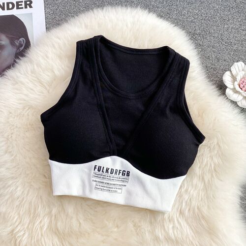 Sexy Tank Top Women Built In Bra Sleeveless Omighty Crop Top