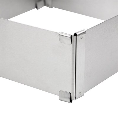 HOOMIN Stainless Steel Adjustable Mousse Ring Square Cake Mo