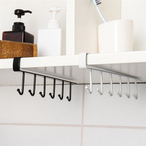 2023 Hot Fashion 6 Hooks Metal Under Shelf Mug Cup Cupboard