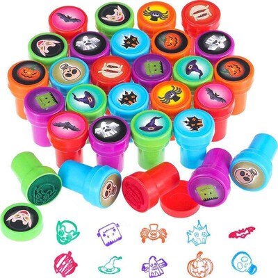 10pcs Assorted Stamps Kids Self-ink Stamps Children Toy Stam