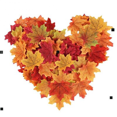 500pcs Silk Maple Leaf Thanksgiving Days Wedding Prop D