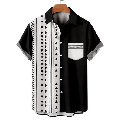 Casual Social Oversize Short Sleeve Shirt For Men New In ops