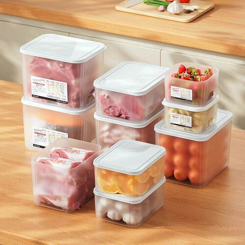 Food-grade large capacity refrigerator storage box with lid,