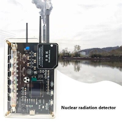 DIY Geiger Counter Circuit Board Parts OLED Display