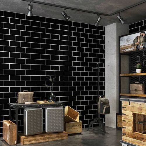 PVC Waterproof Imitation Ceramic Tile Wall Decal 3D Self-adh