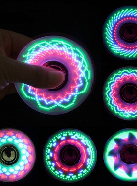 6colors Creative LED Light Luminous Fidget Spinner Changes H