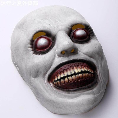 Halloween funny latex half face headgear horror mask面具