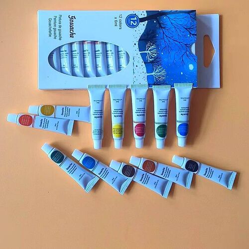12 color aluminum tube acrylic pigment hand-painted 6ml pain