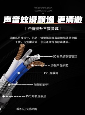 丹麦同顿 碳纤3.5mm转莲花头7N单晶铜镀银一分二2RC功放信号线