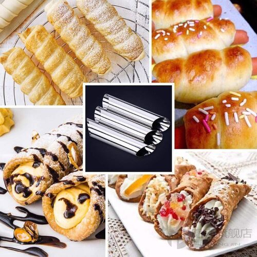 20Pcs Cream Horn Molds Stainless Steel Cannoli Tubes Pastry