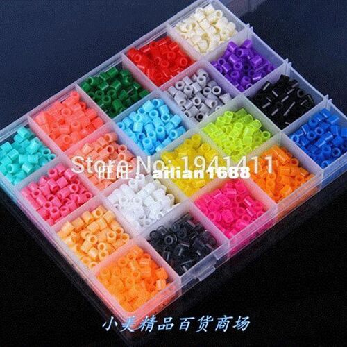 2021 hot sale 20 Color Perler Beads 2000pcs box set 5mm Hama