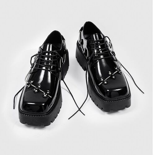 2023 New Black Brogue Shoes Men Classic Platform Oxford Dres