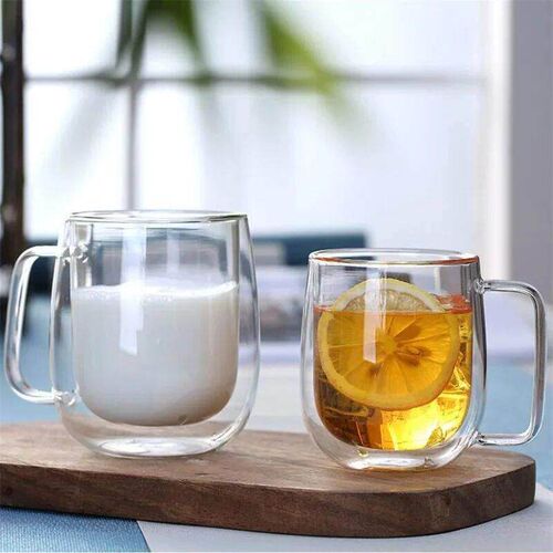 150-350ml Heat Resistant High Borosilicate Glass Mug Double