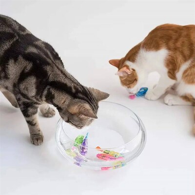 Cat Toy LED Inductive Interactive Swimming Robot Fish Toys G