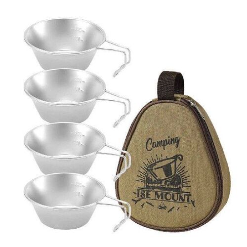 4Pcs 300ml Outdoor Sierra Bowl with Storage Bag Travel