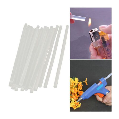 10pcs 7mmx200mm Hot Melt Gun Glue Sticks Plastic Sticks For