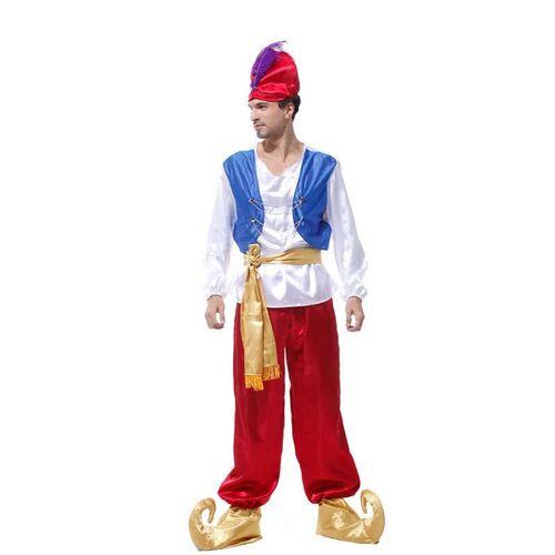 Adult Men Aladdin Costumes Arab Arabian Hero Prince Costume