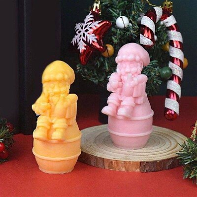 Santa Silicone Molds for Plaster Ornaments, Epoxy Resin B03D