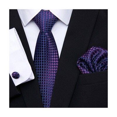 Jacquard Newest design Festive Present Tie Handkerchief Cuff