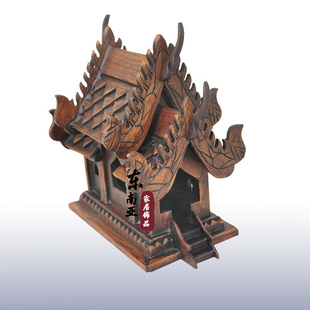 泰式手工雕刻 木雕样板房酒店会所软装配饰摆设 泰国实木房子摆件