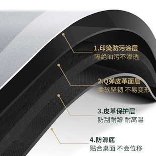 大圆角皮革弧形桌垫台布防水防油免洗防烫吧台折叠椭圆桌布茶几垫
