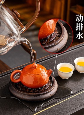 壶承茶具配件黑檀实木壶垫茶壶底座隔热垫养壶垫壶托壶架茶杯干泡