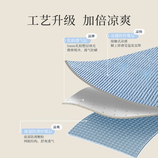 睡眠博士国风熊猫乳胶凉席夏季1.8m人可水洗冰皮凉感软席抗菌席
