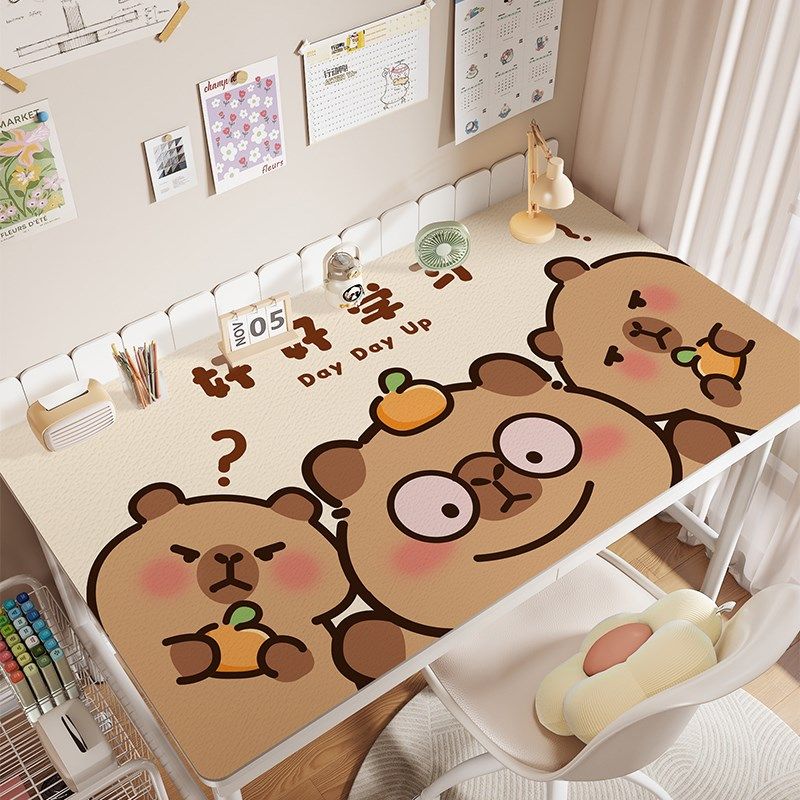 卡皮巴拉学生书桌学习桌垫写字台课桌防油防水桌布免洗桌面保护垫,居家布艺,桌布,淘宝优惠券,粉丝福利购,淘宝优惠卷