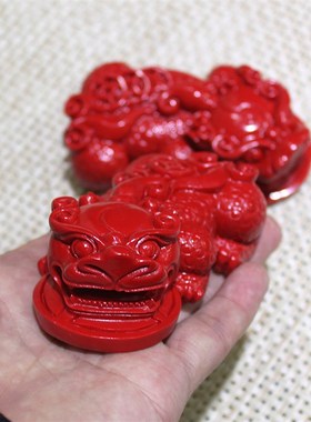 天然朱砂招财貔貅摆件一对皮休护身家居客厅办公室摆设汽车装饰品