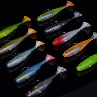 23新款 FISHNT飞蚂蚁小真鱼包铅T尾路亚假饵黑坑竞技软饵鲈鱼鳜鱼