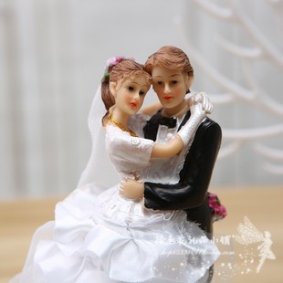 创意婚礼蛋糕装饰人偶新郎新娘婚纱娃娃摆件结婚新房婚庆婚礼布置