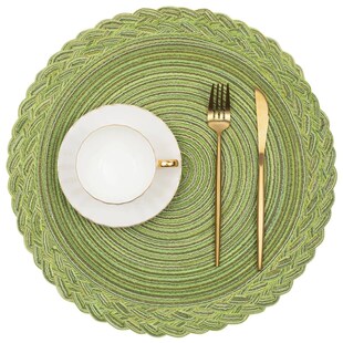 Mats Woven Mat Round Insulation Table Heat 4PCS Placemats