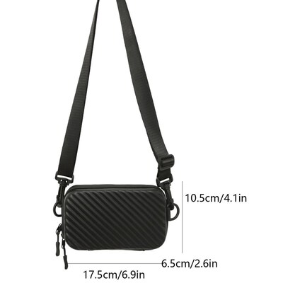 Simple Lightweight Box Bag Unisex ndy Diagonal Striped Shoul