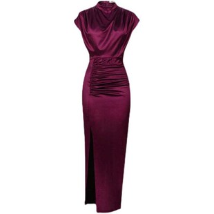 长裙 高腰气质红色礼服款 Plus Size Dress 2025欧美新款 Party 大码