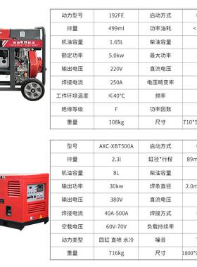 柴油交直流工程户外业家用工级便捷发移动式电69442电一体机220v
