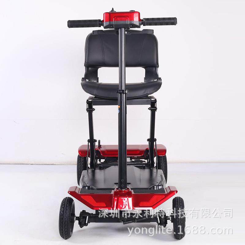 工疾厂直销四轮老年残车人自Z1动折叠代步便捷上锂电池可飞机电动