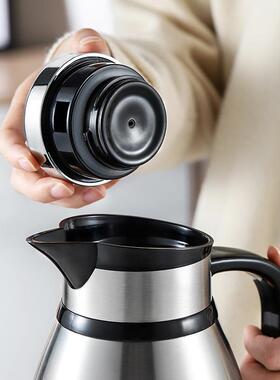 不锈空钢保温壶双层真壶室办公高家用档送礼商用大88921容量茶水