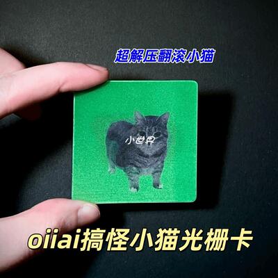 oiiai搞怪小猫抽象小猫光栅卡搞怪抽象解压表情包光栅卡朋友礼物