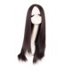潼漫 cos假发中分刘海长直发深棕色男女通用万用70cm动漫假毛头套