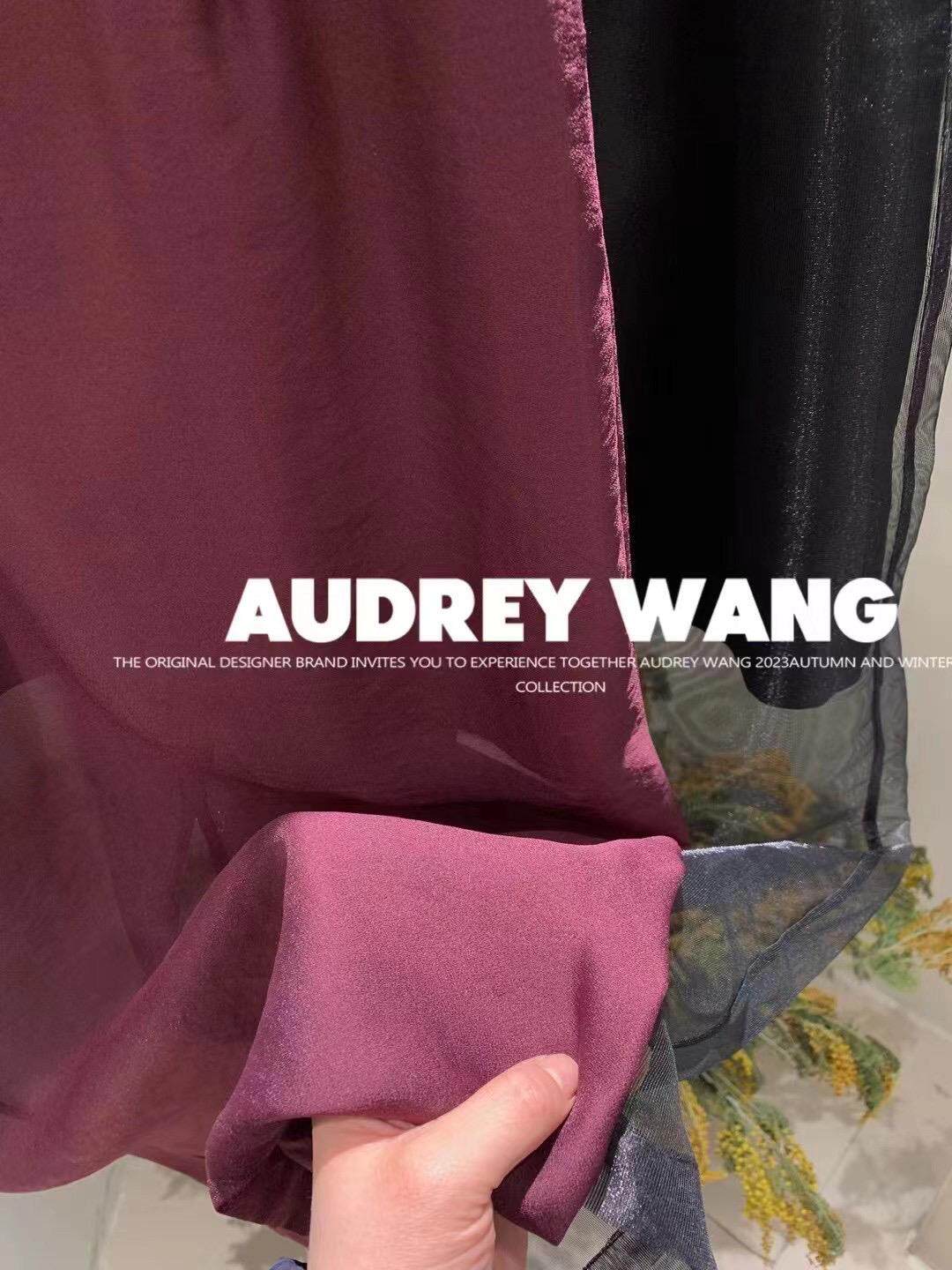 AW2024春夏高腰黑色女中长款网纱雪纺一步裙子度假薄纱半身裙子